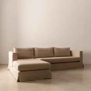 Sofá con Chaise Longue Loir Tierra